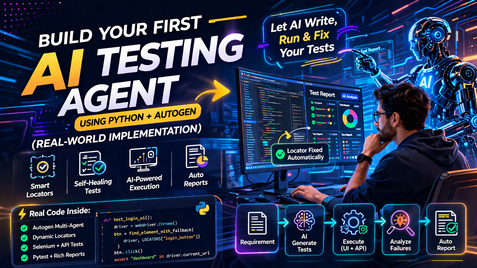 ️ Build Your First AI Testing Agent Using Python + Autogen (Real-World Edition)