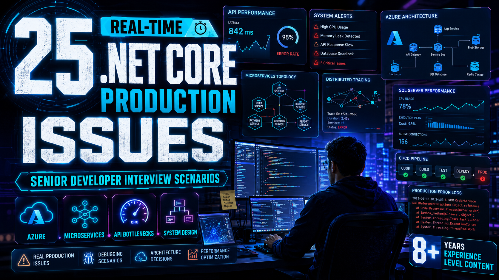 25 Real-Time .NET Core Production Issues Every Senior Developer Must Solve