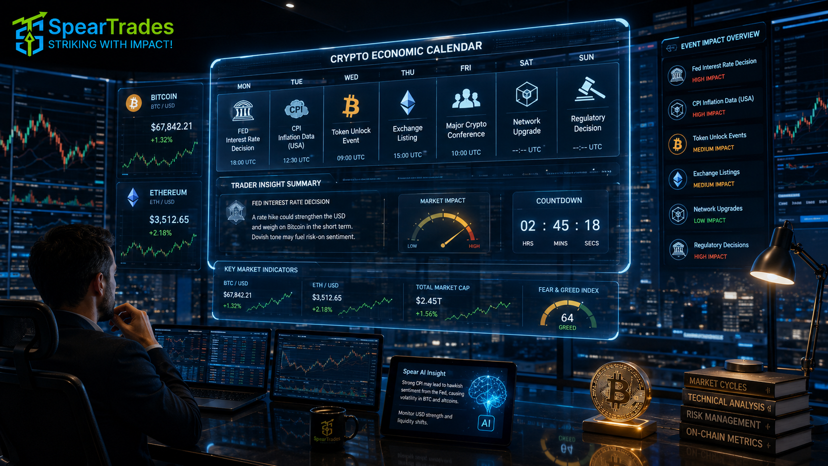 Crypto Economic Calendar by SpearTrades