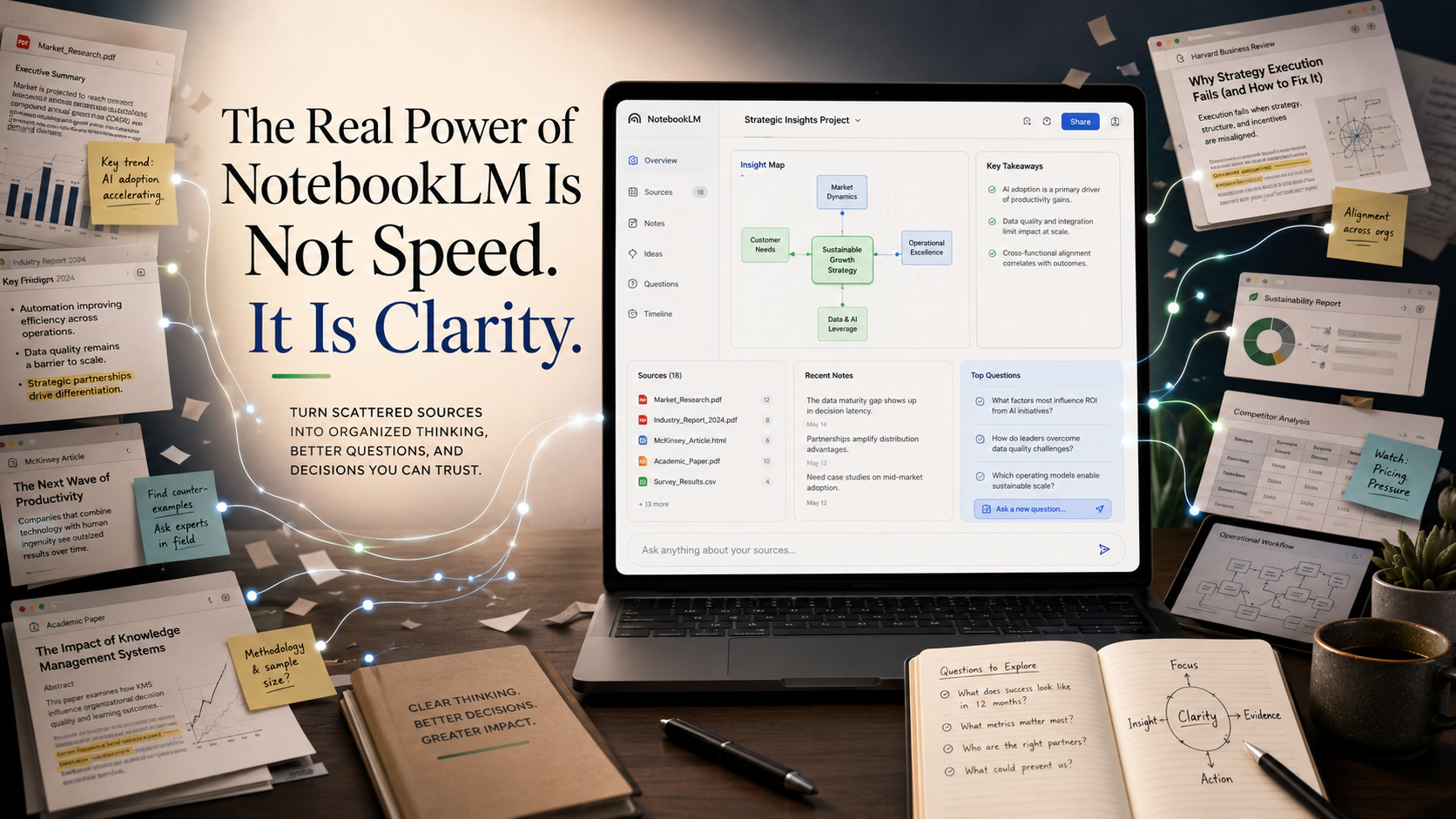 The Real Power of NotebookLM Is Not Speed. It Is Clarity.