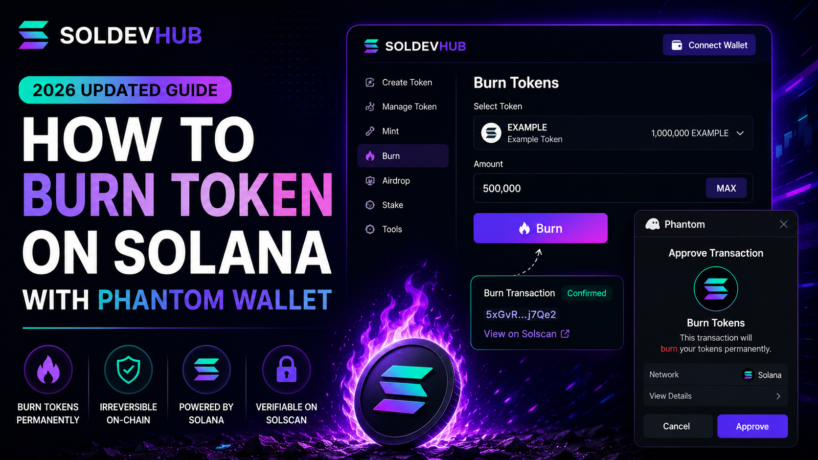 How to Burn Tokens on Solana with Phantom Wallet (2026 Updated Guide)