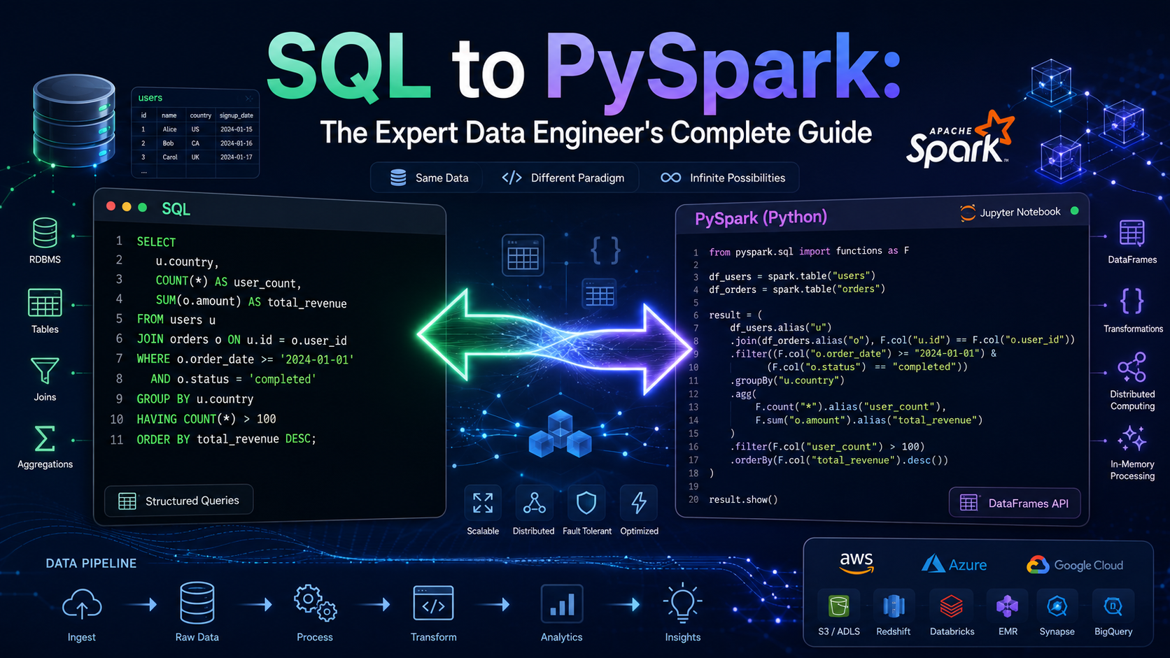 SQL to PySpark: The Expert Data Engineer’s Complete Guide to Translating Between Standard SQL and…