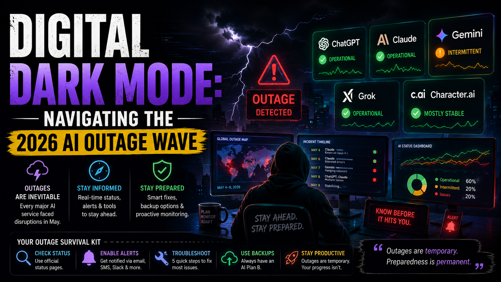 Digital Dark Mode: Navigating the 2026 AI Outage Wave