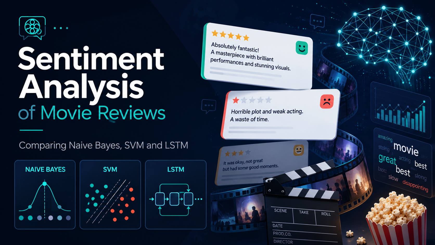 Clasificación de reseñas de películas con PLN: comparación entre Naive Bayes, SVM y una red…