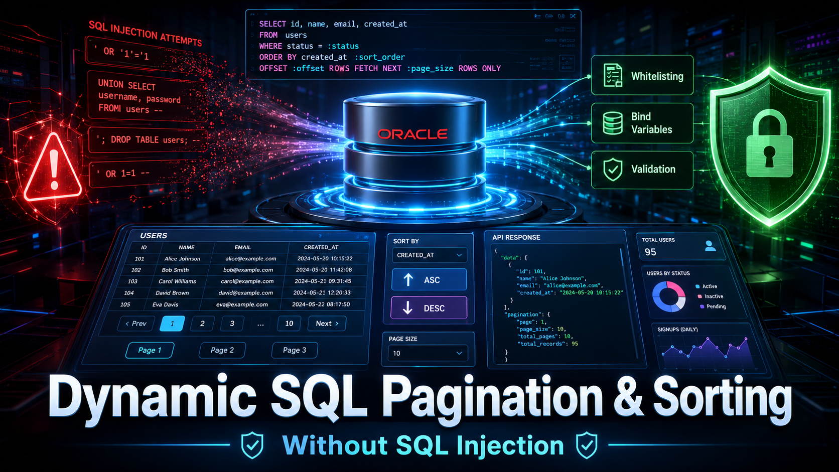 Dynamic SQL Pagination and Sorting in Stored Procedures Without SQL Injection
