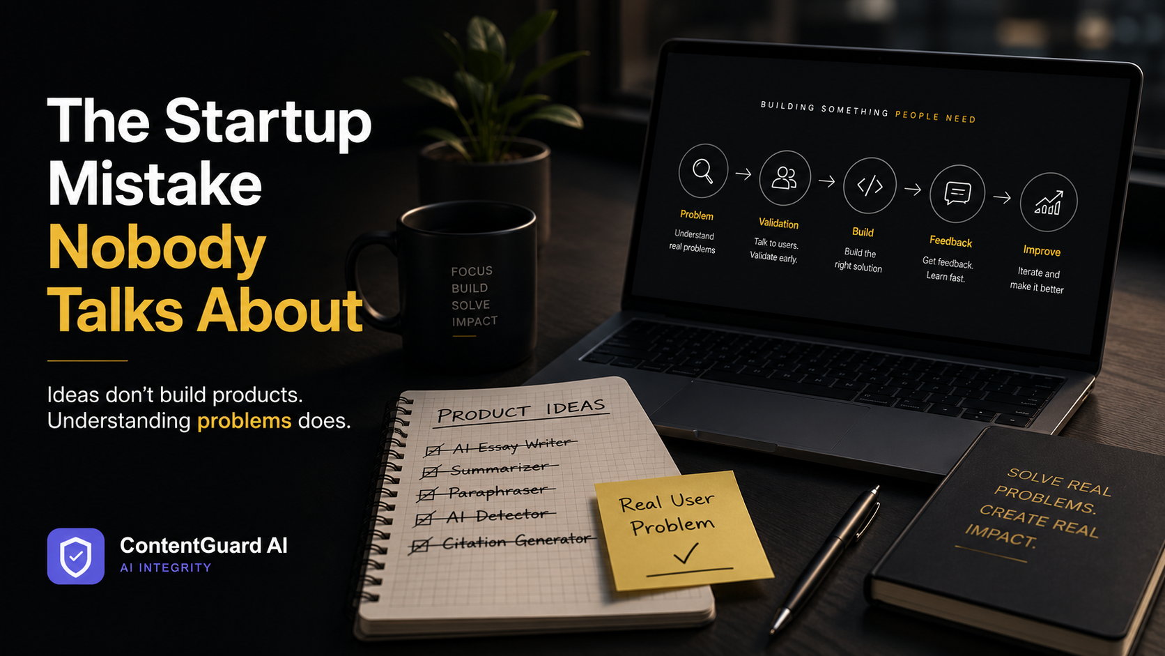 The Startup Mistake Nobody Talks About: Ideas Don’t Build Products. Understanding Problems Does.