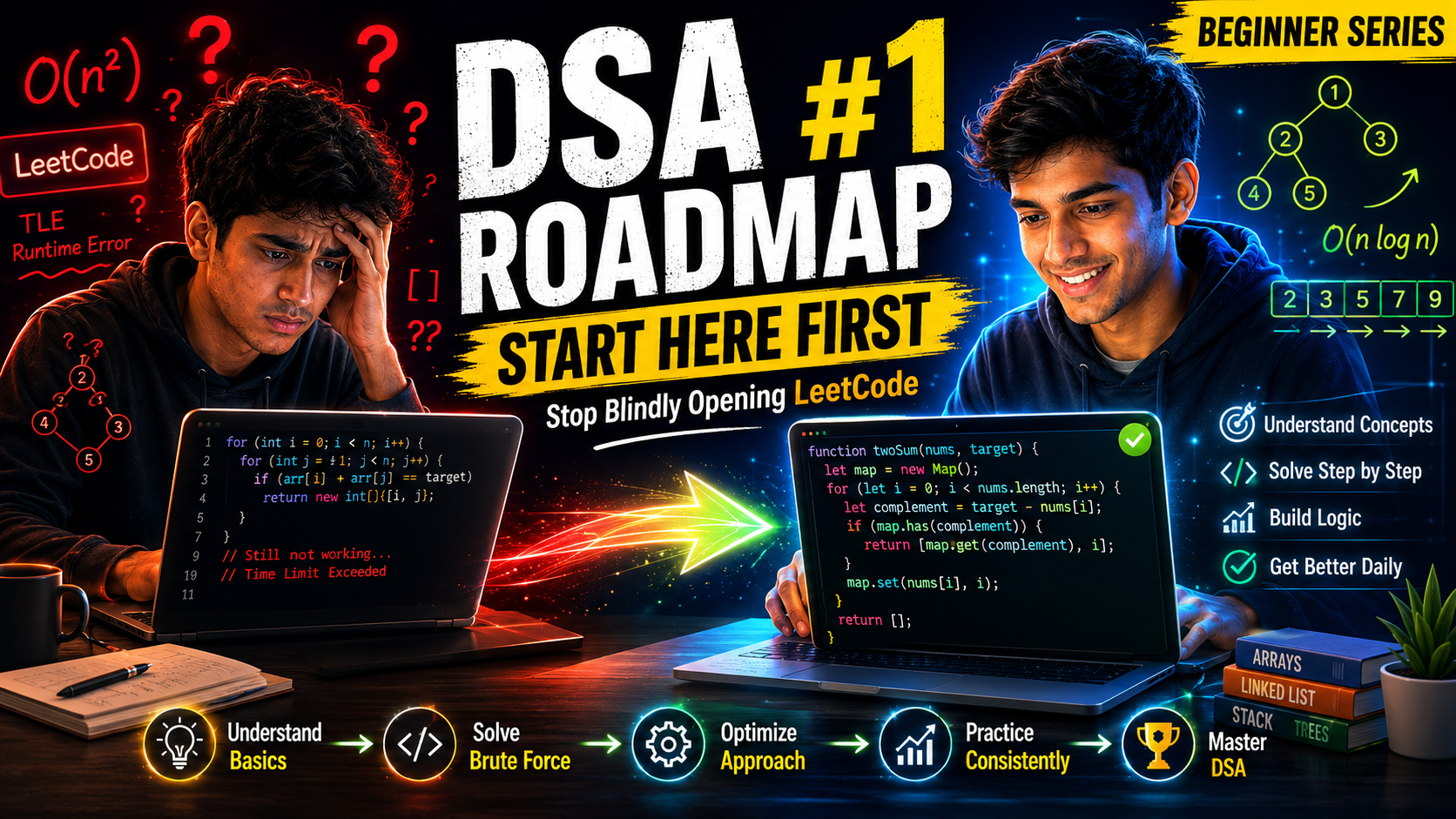 DSA From Zero to Hero #1: How to Start DSA as a Complete Beginner