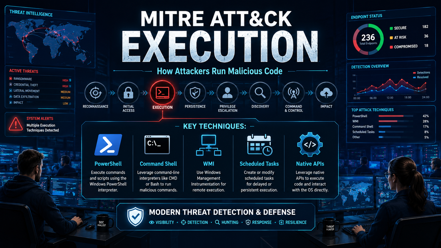 MITRE ATT&CK Execution Tactic: Understanding How Adversaries Run Malicious Code