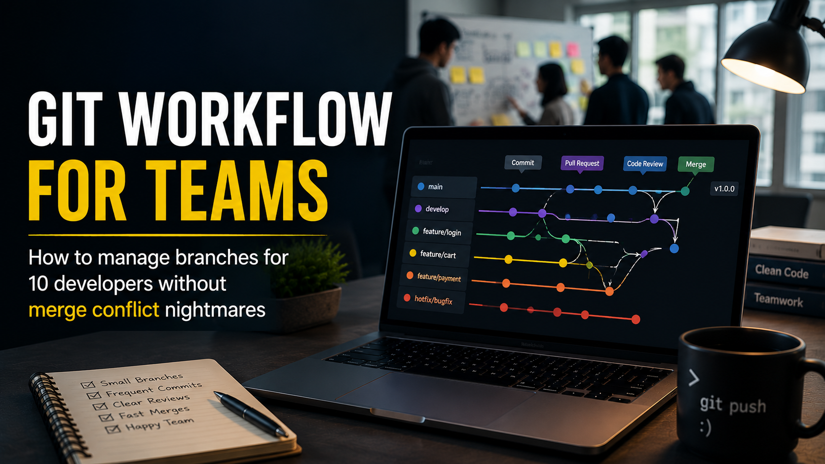 Decoding Git Workflow: How We Managed Branches for a 10-Person Team Without Merge Conflict…