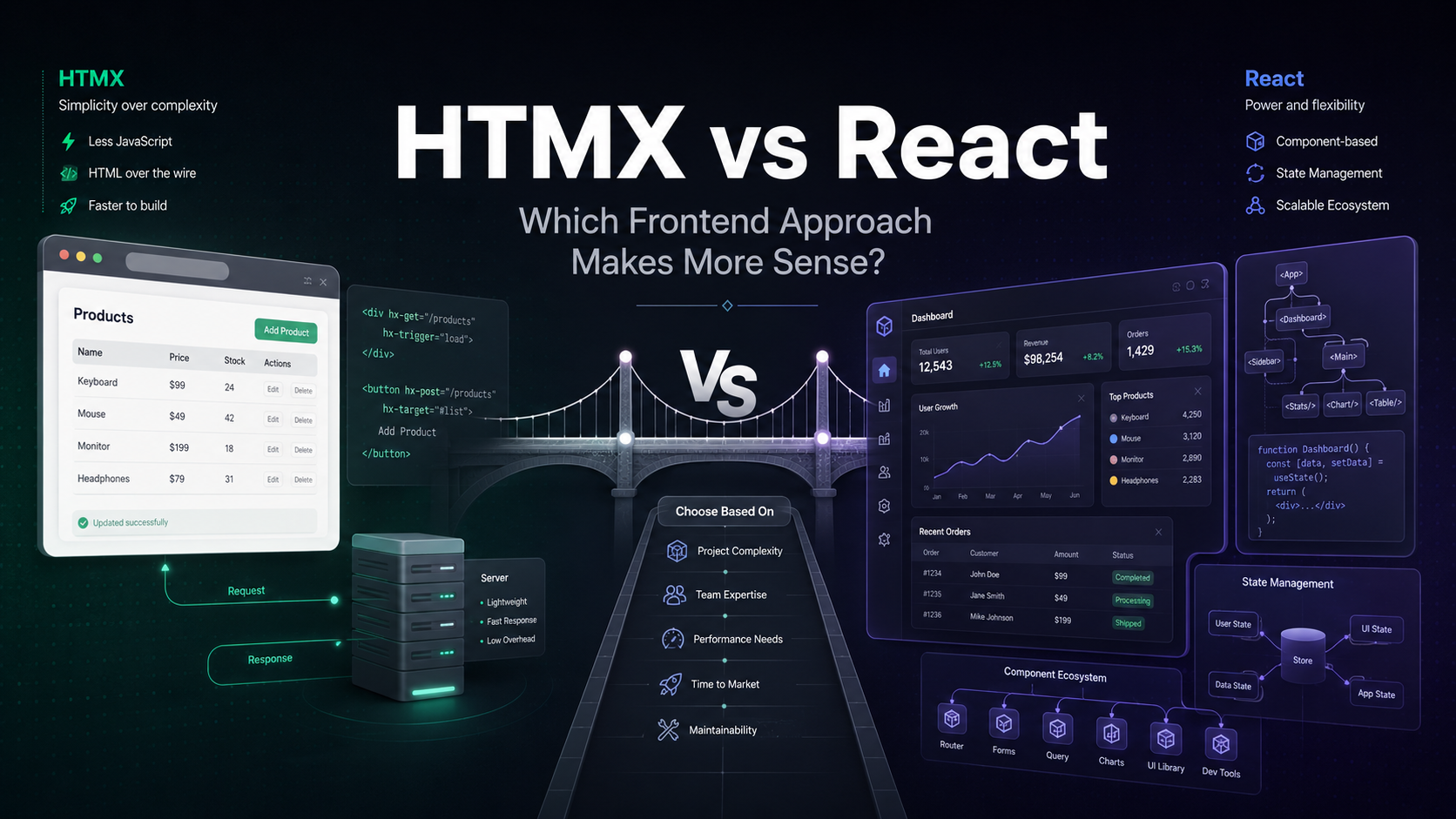 HTMX vs React: Which Frontend Approach Makes More Sense