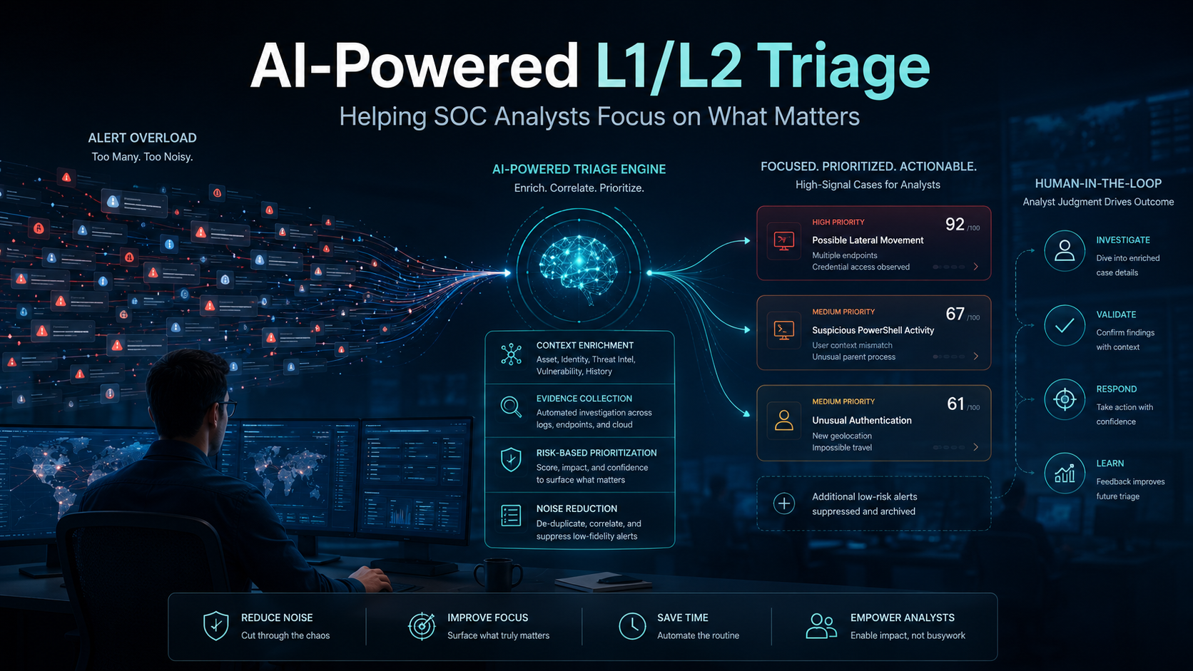 AI-Powered L1/L2 Triage: Helping SOC Analysts Focus on What Matters