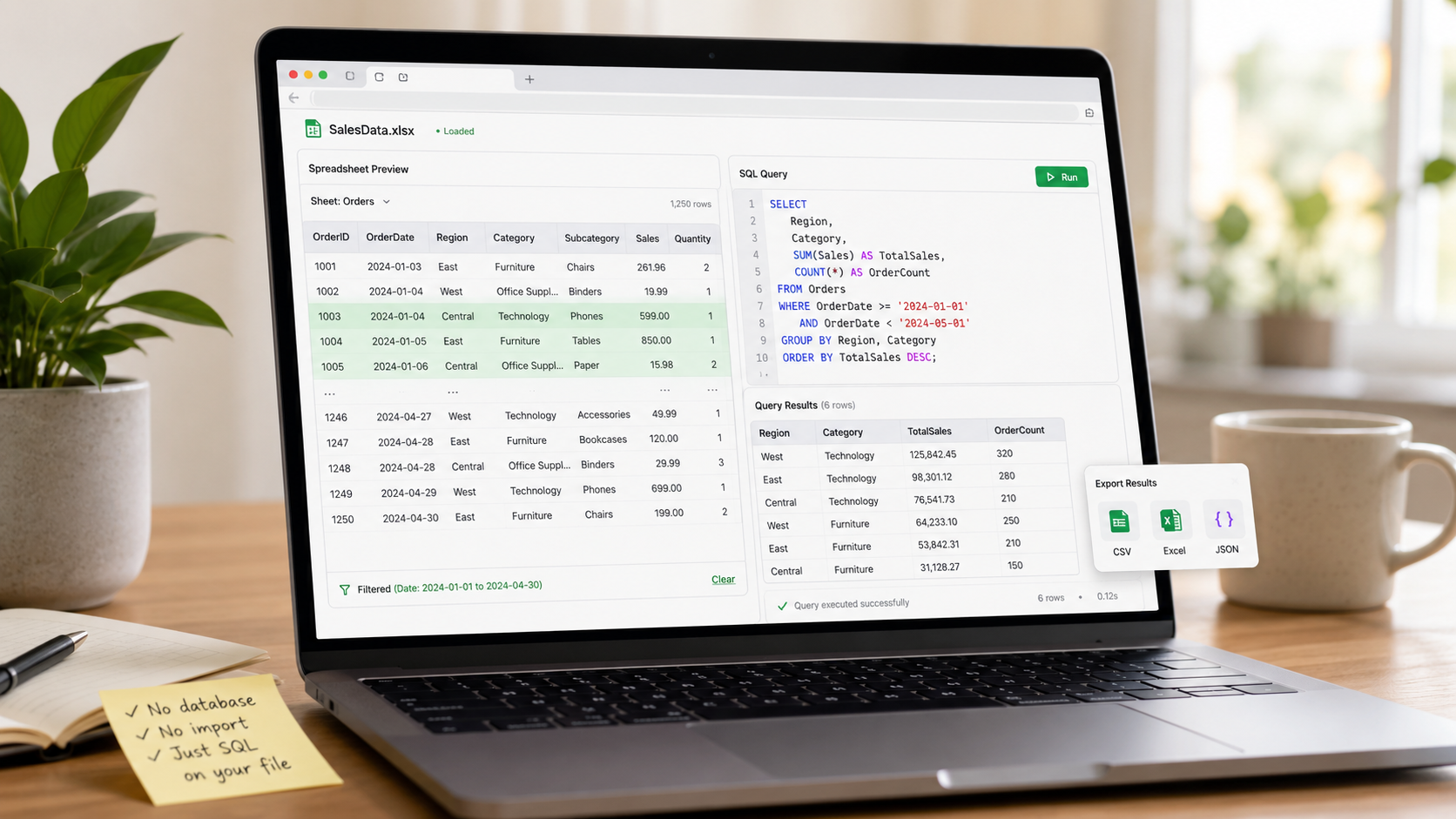 How to Run SQL Queries on an Excel File Without Importing It Into a Database