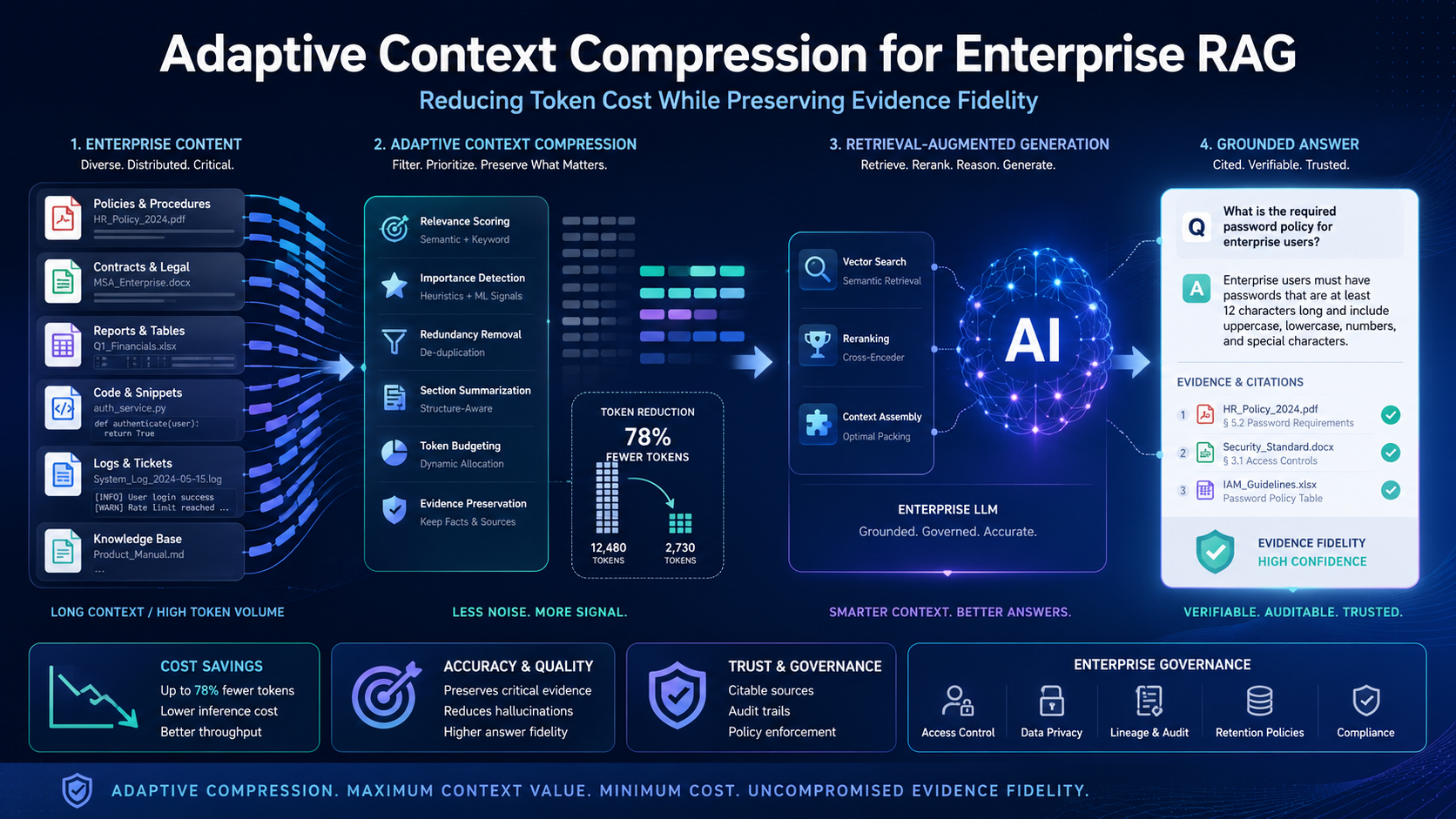 Adaptive Context Compression for Enterprise RAG: Reducing Token Cost While Preserving Evidence…