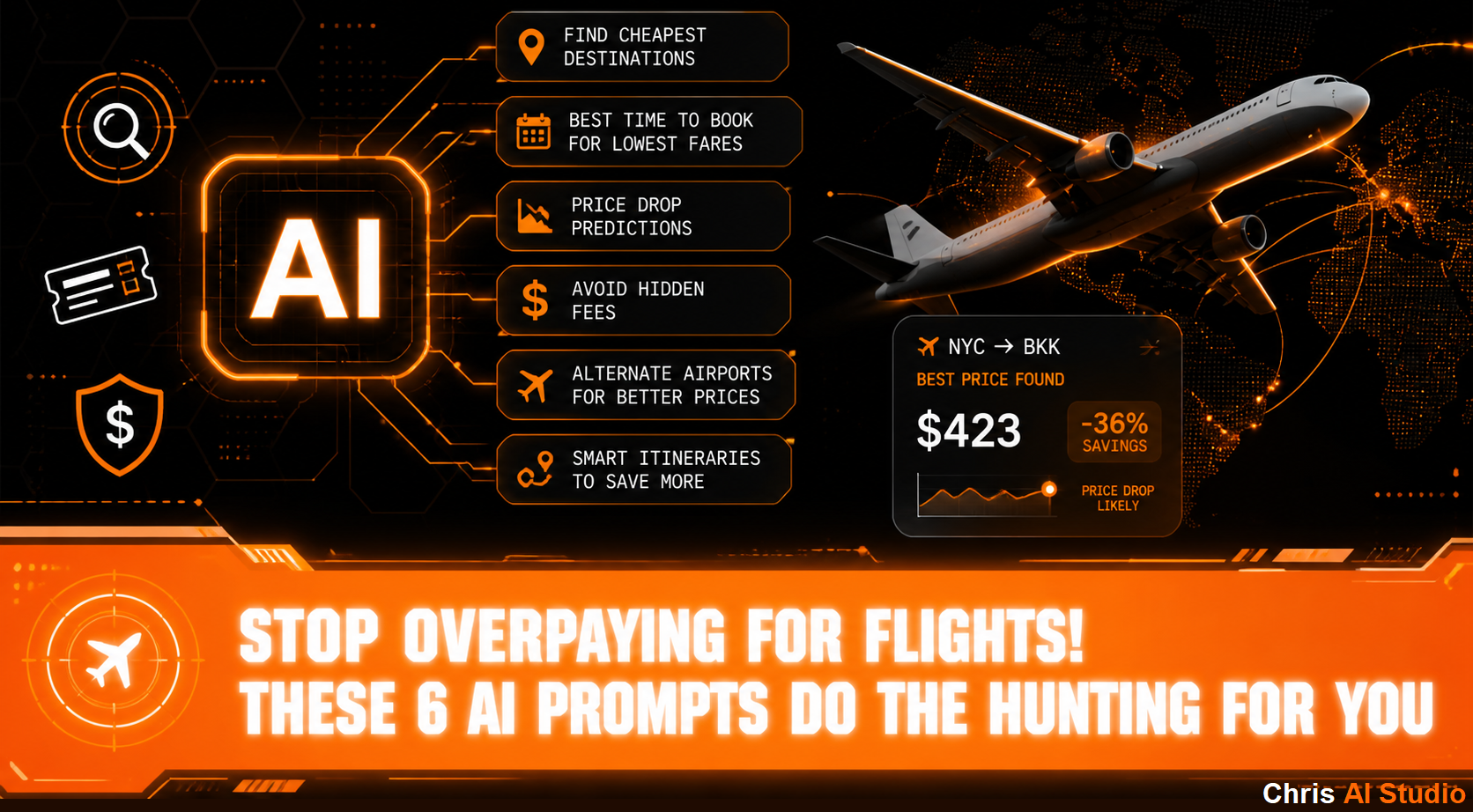 Stop Overpaying for Flights: These 6 AI Prompts Do the Hunting for You!