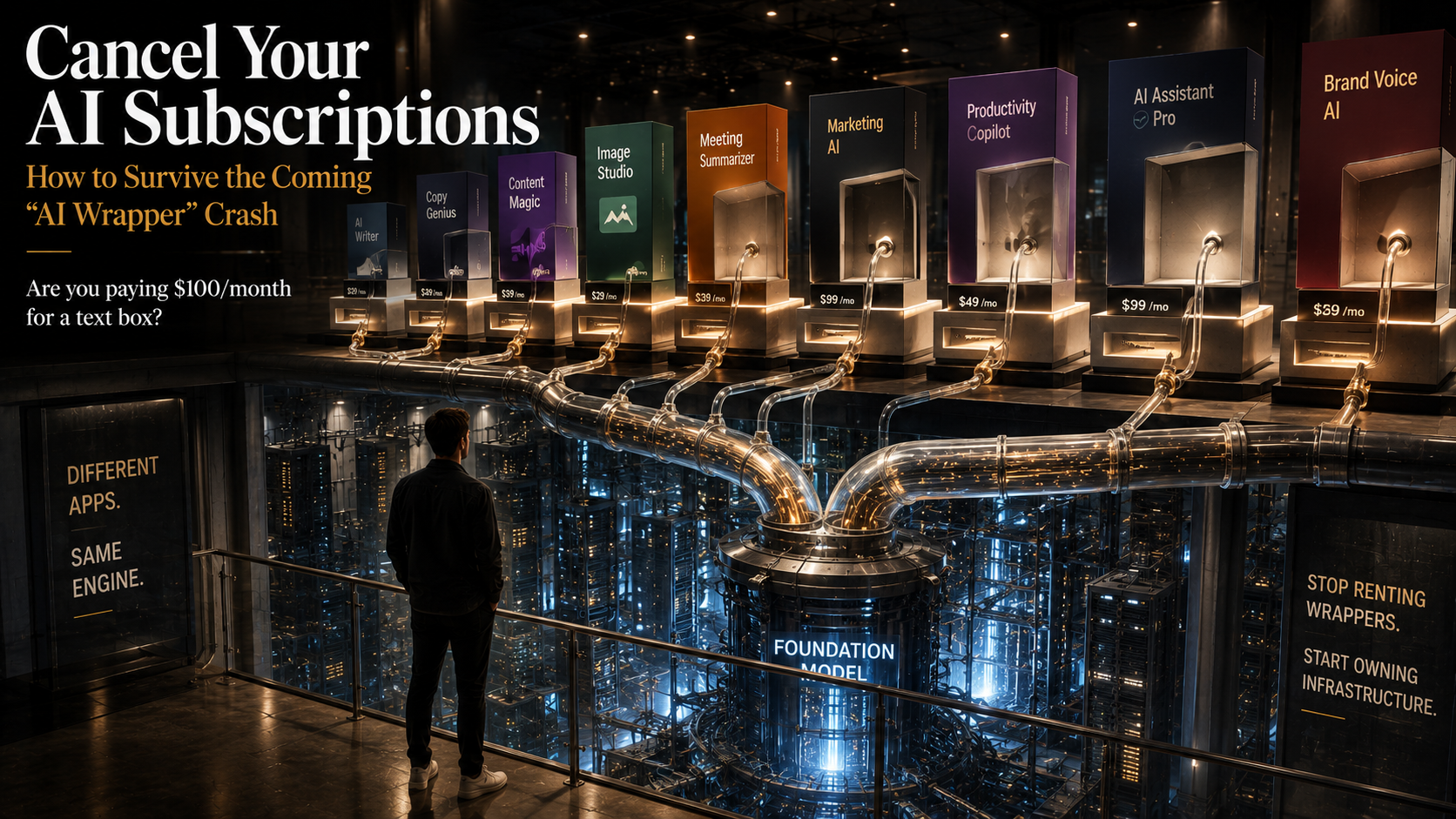 Cancel Your AI Subscriptions: How to Survive the Coming “AI Wrapper” Crash