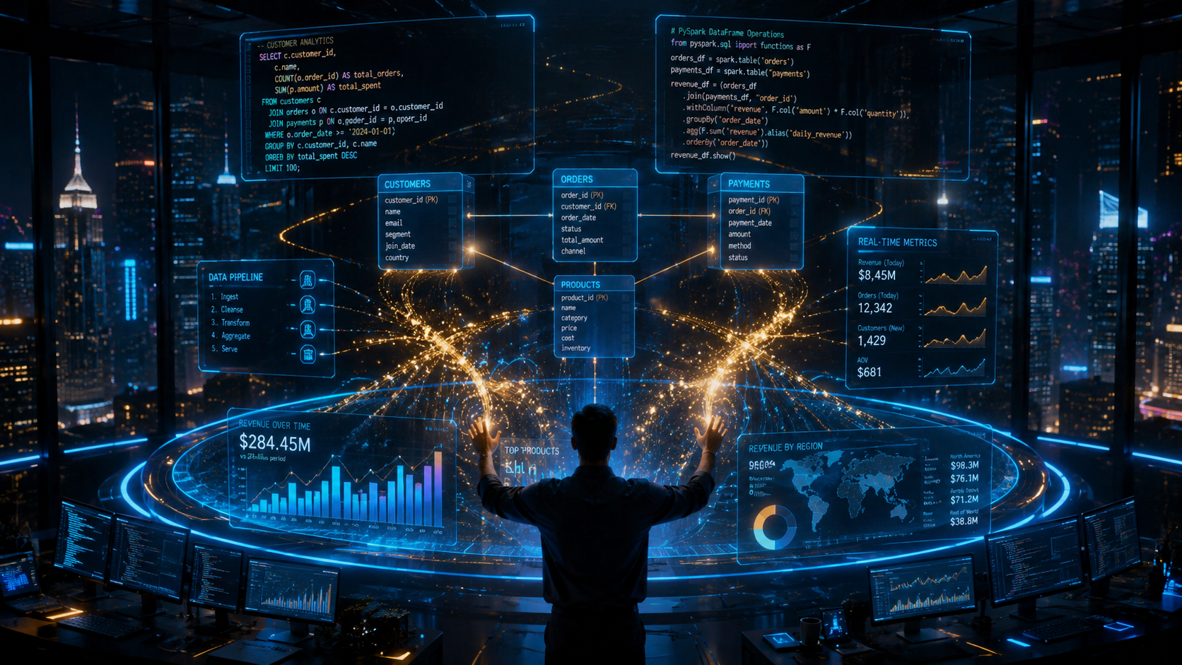 Data Engineering at Scale: Solving 25 Real-World Business Problems with SQL & PySpark