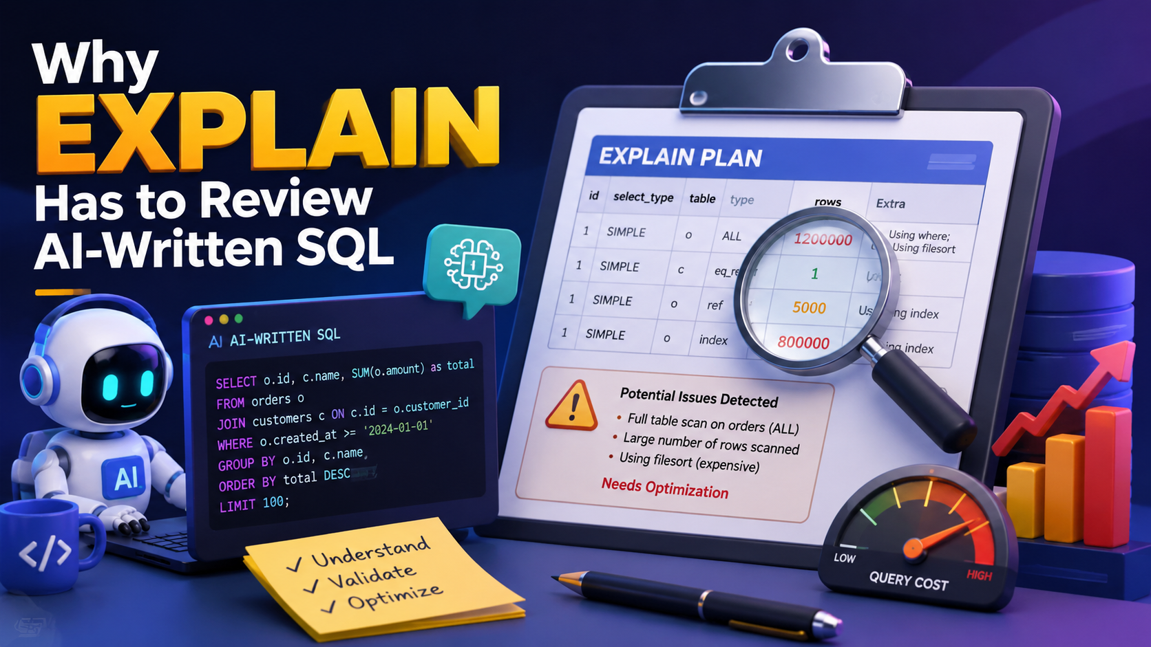 Why EXPLAIN Has to Review AI-Written SQL