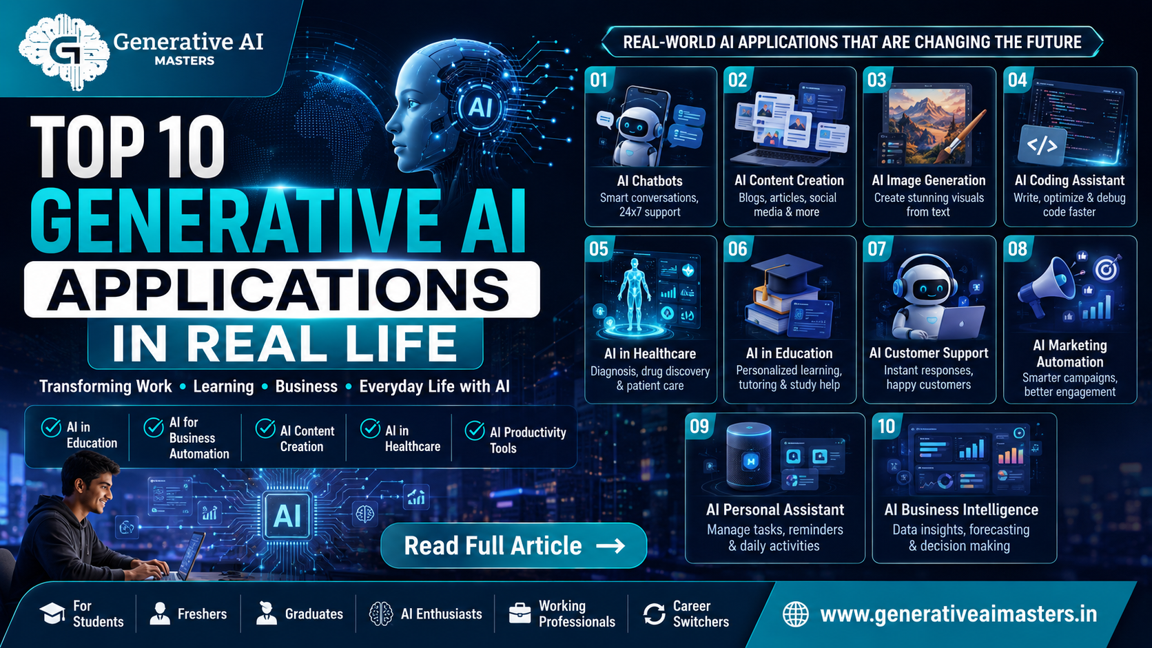 Top 10 Generative AI Applications in Real Life