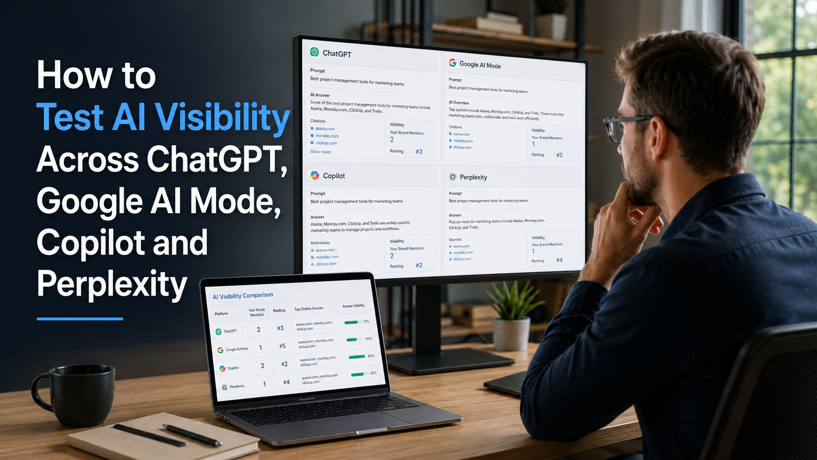 How to Test AI Visibility Across ChatGPT, Google AI Mode, Copilot and Perplexity
