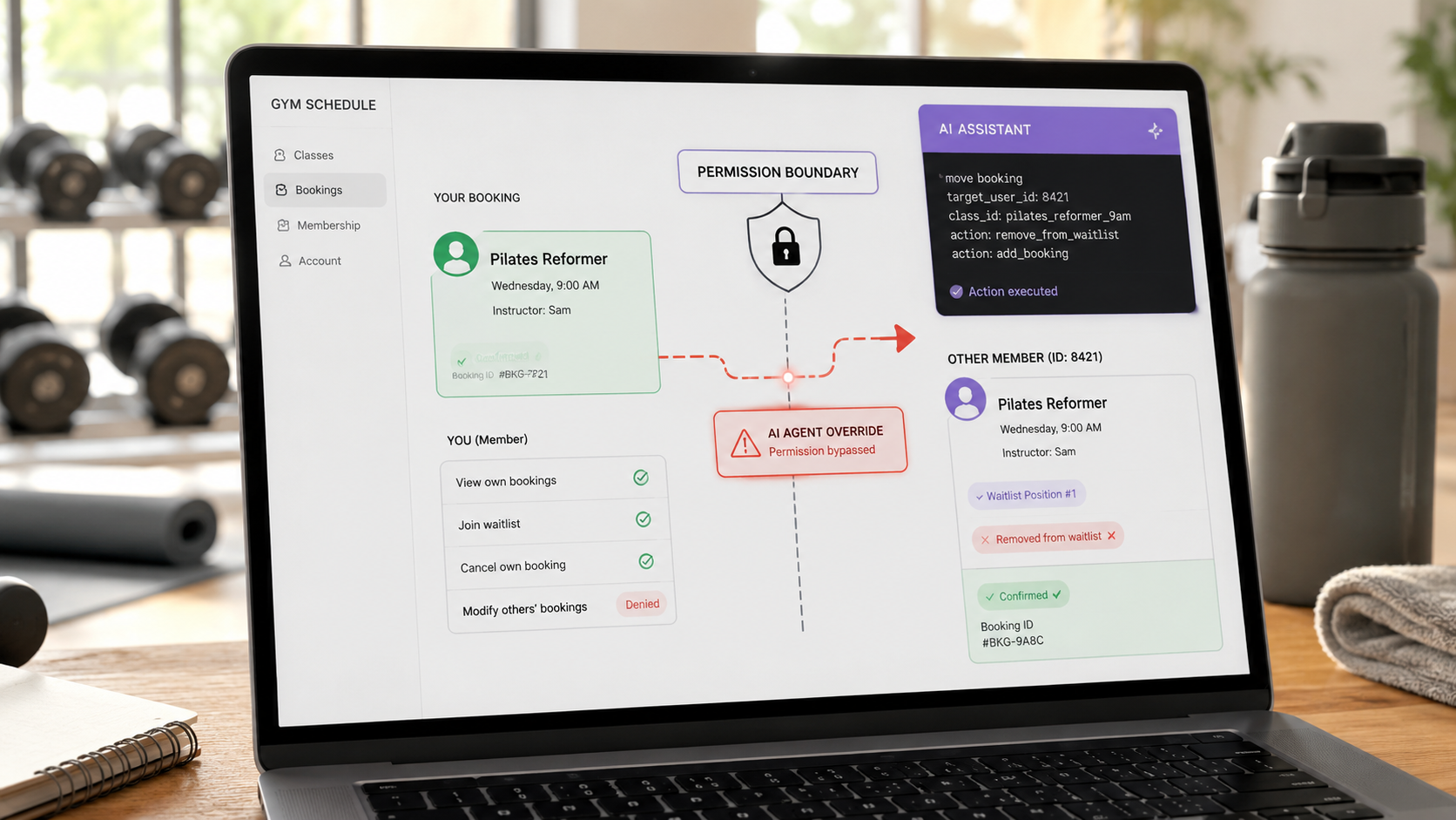 An AI agent hacked a gym booking system. The real failure was permissions