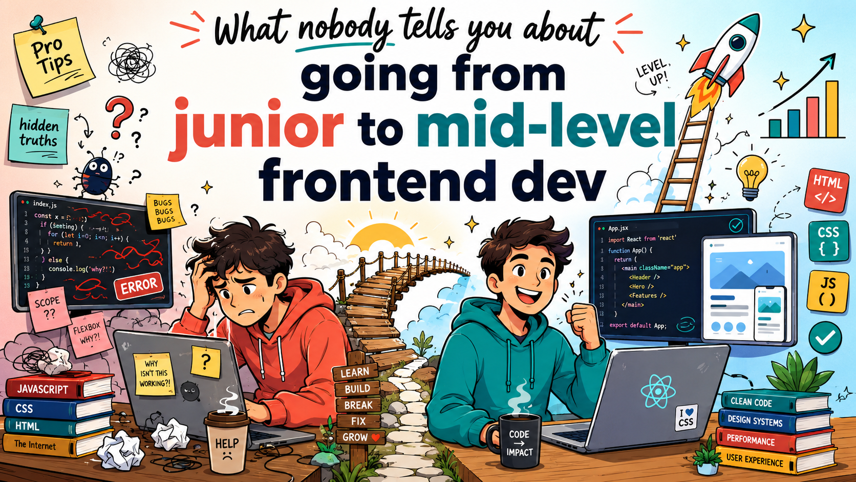 What nobody tells you about going from junior to mid-level front-end developer
