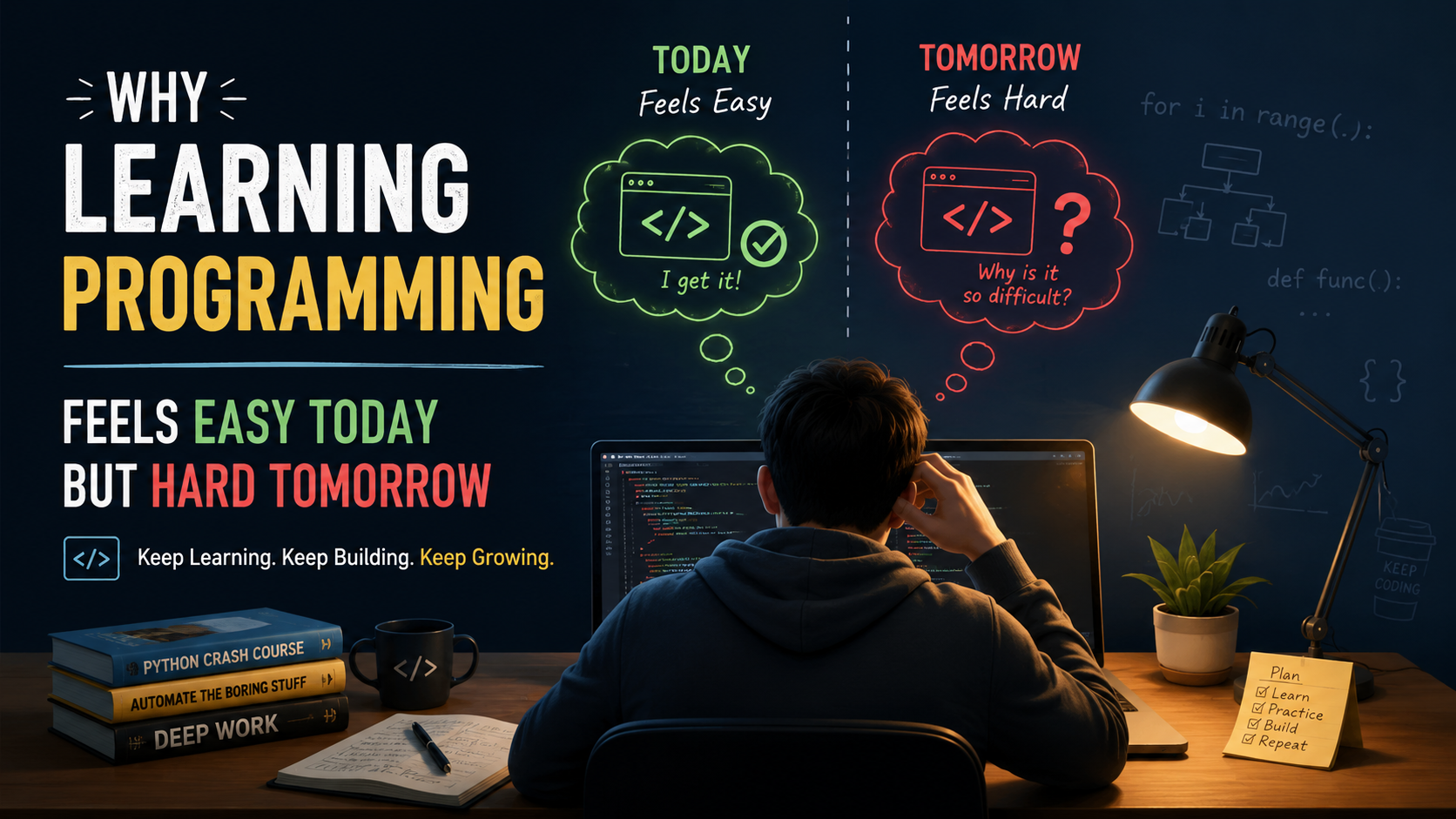 Why Learning Programming Feels Easy Today But Hard Tomorrow