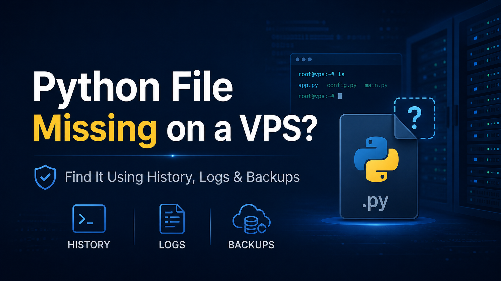 Python File Missing on a VPS? How to Find It Using Shell History, Logs, and Backups