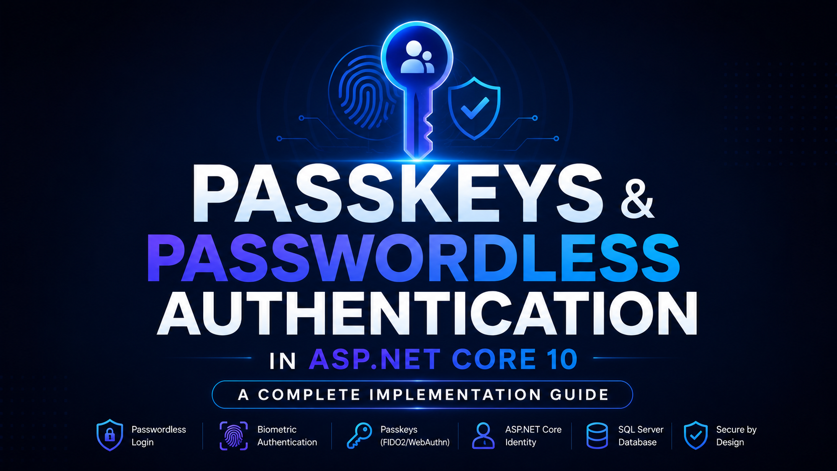 Passkeys and Passwordless Authentication in ASP.NET Core 10: A Complete Implementation Guide