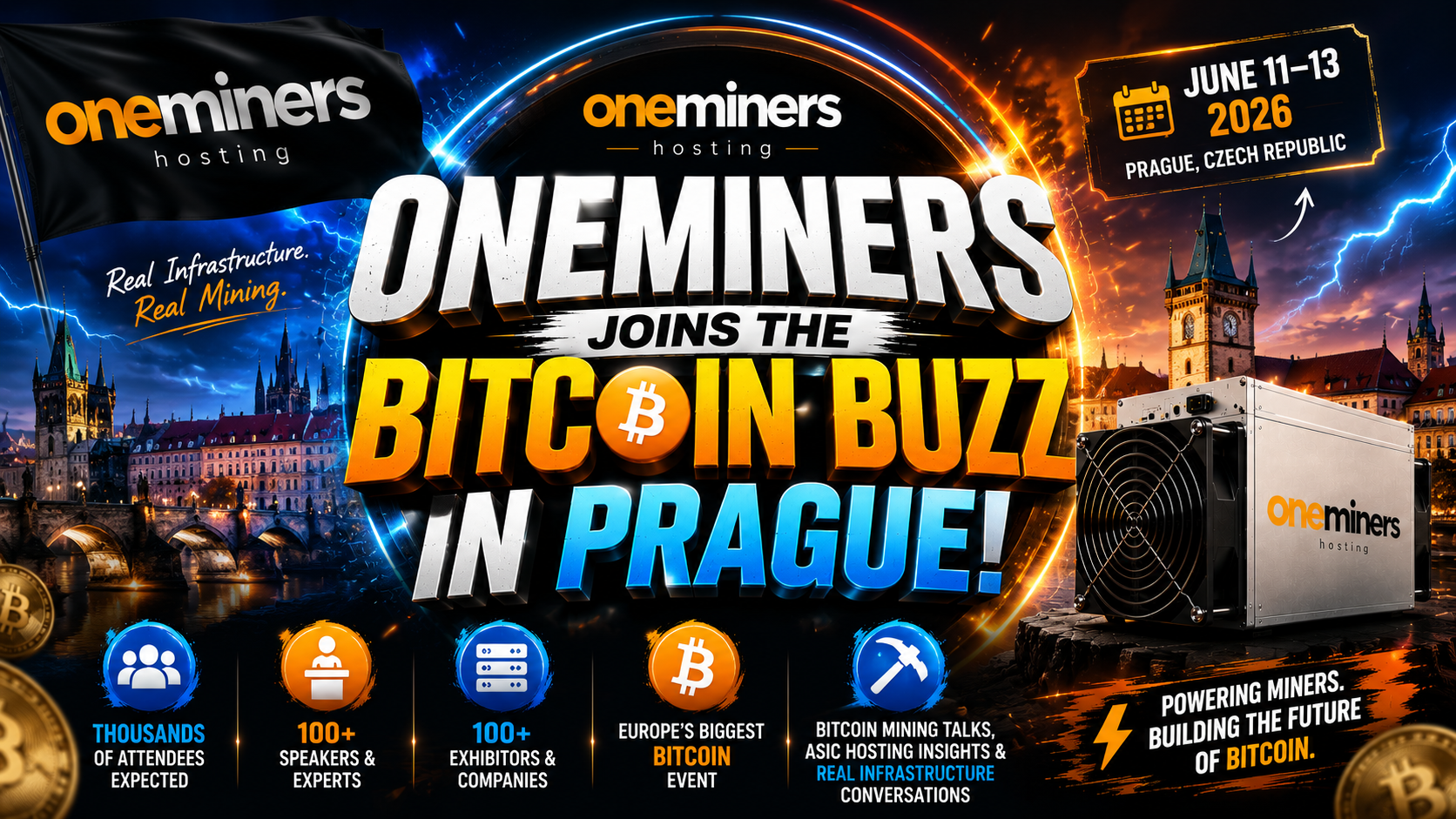 OneMiners Joins the Bitcoin Buzz in Prague