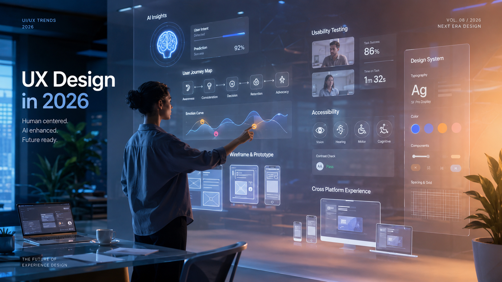 Trends in UX Design for 2026: Creating Products That Seem Effortless, Human, and Intelligent.