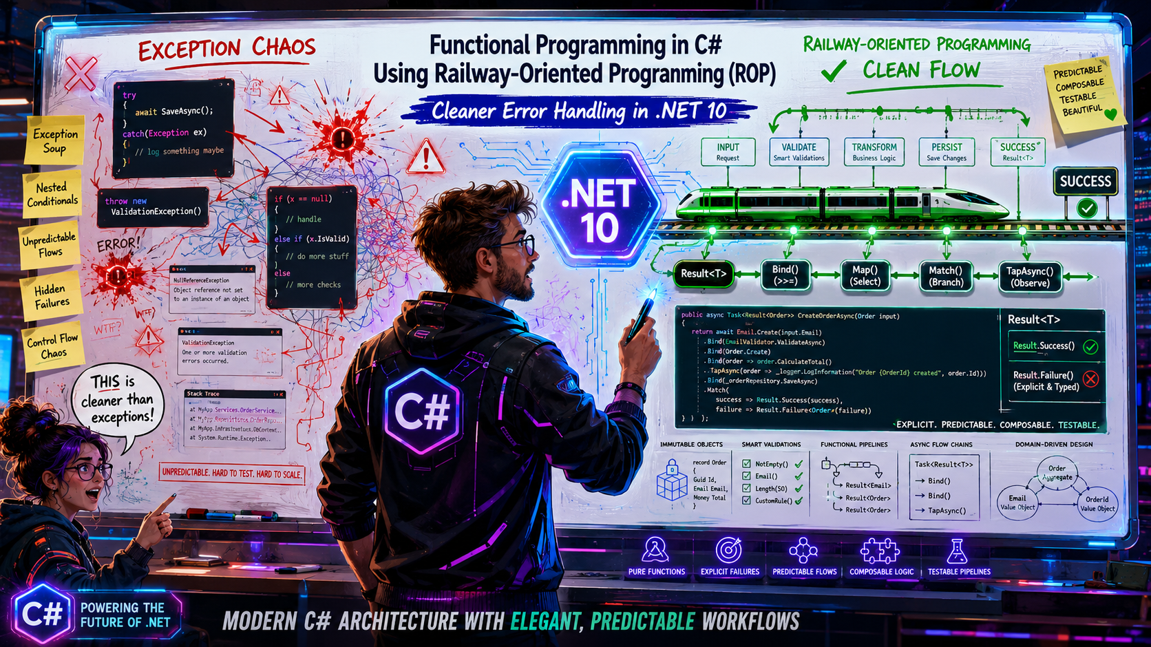Functional Programming in C# Using Railway-Oriented Programming (ROP)