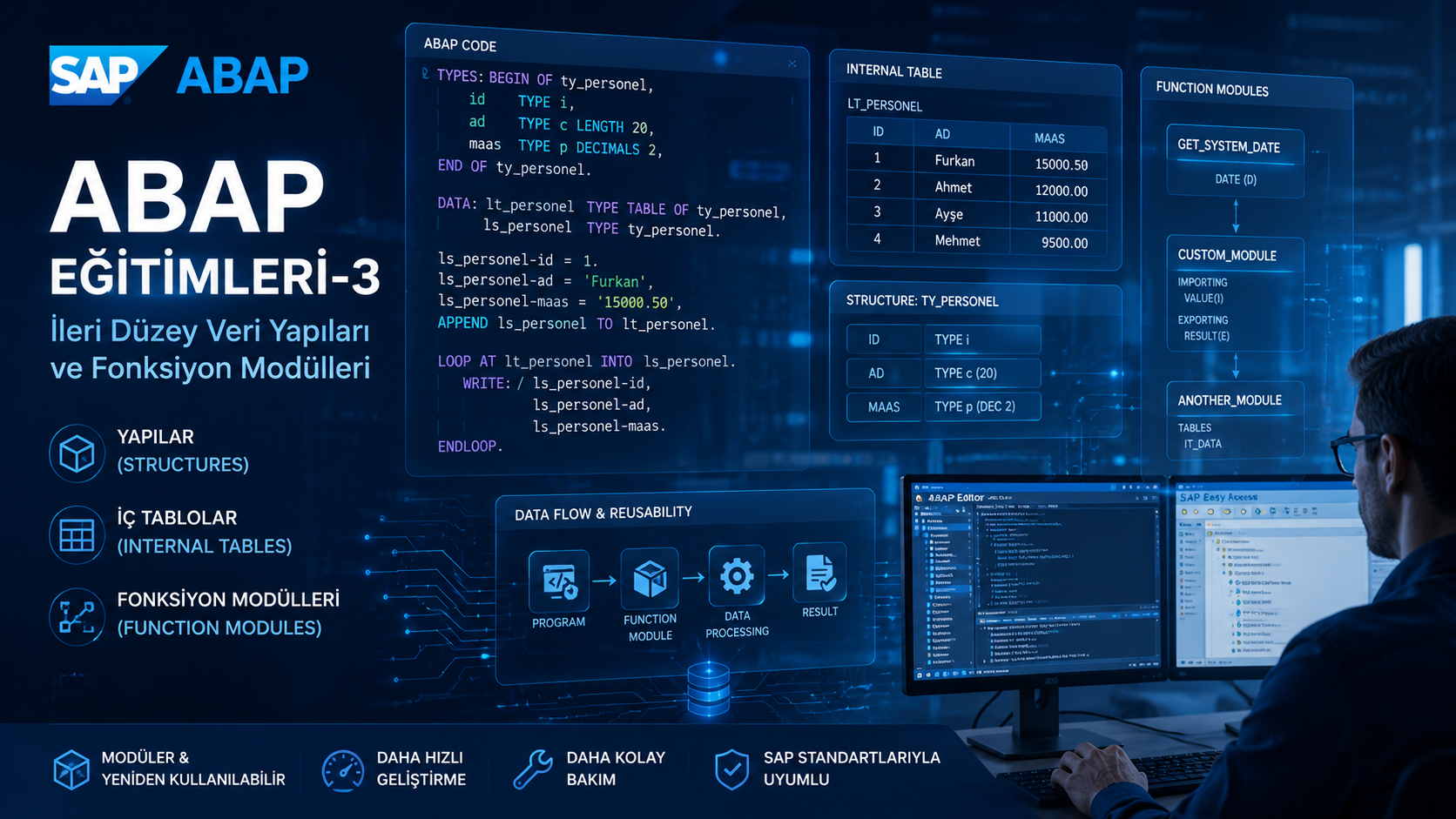 ABAP EĞİTİMLERİ-3 (İleri Düzey Veri Yapıları ve Fonksiyon Modülleri)