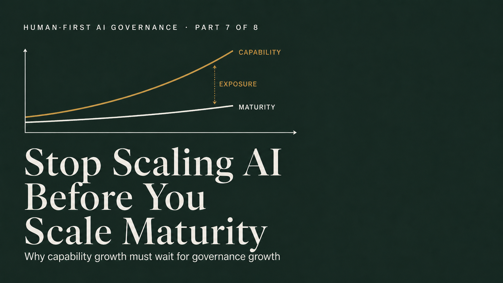 Stop Scaling AI Before You Scale Maturity