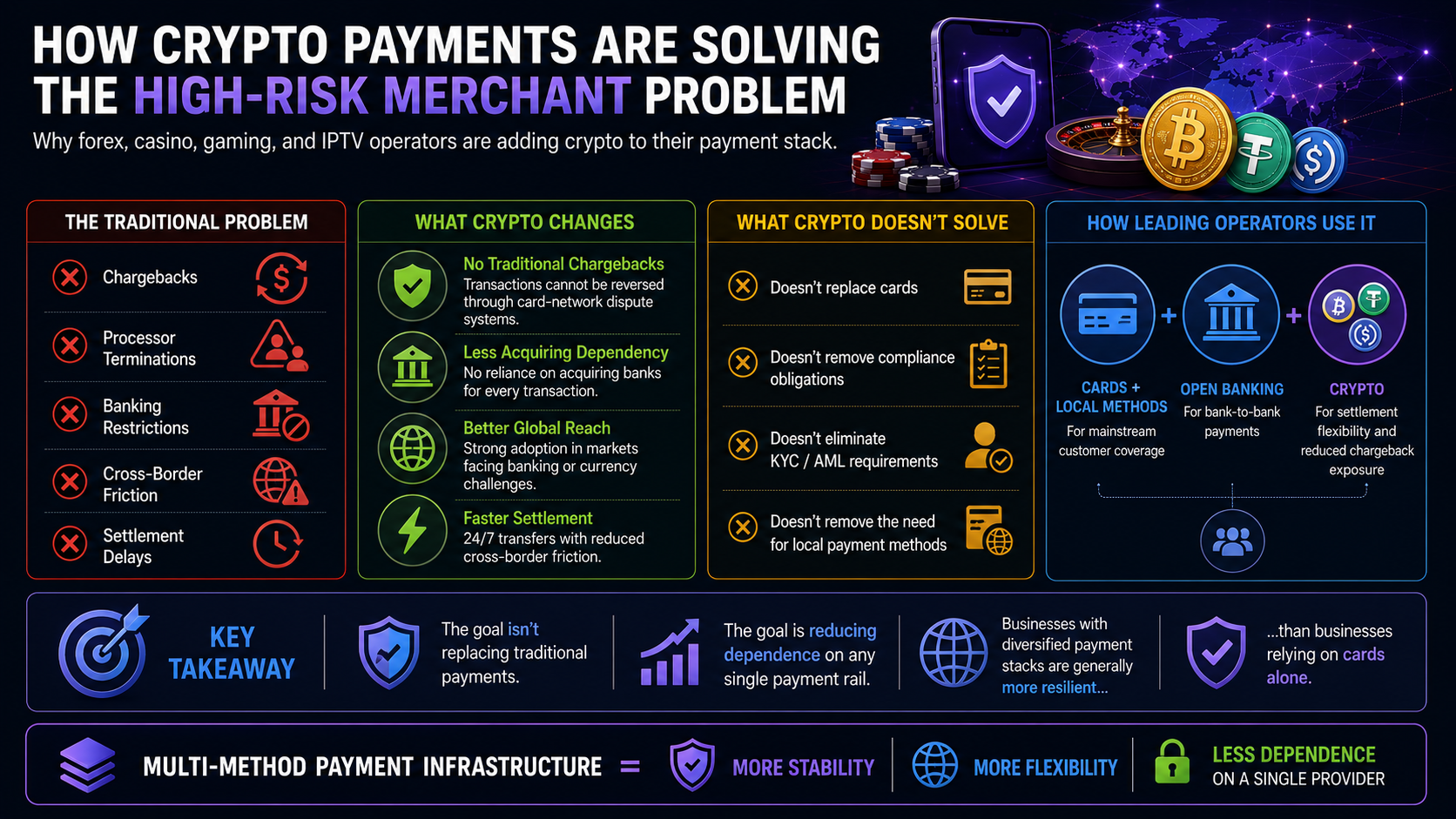 How Crypto Payments Are Solving the High-Risk Merchant Problem That Traditional Banking Never Could
