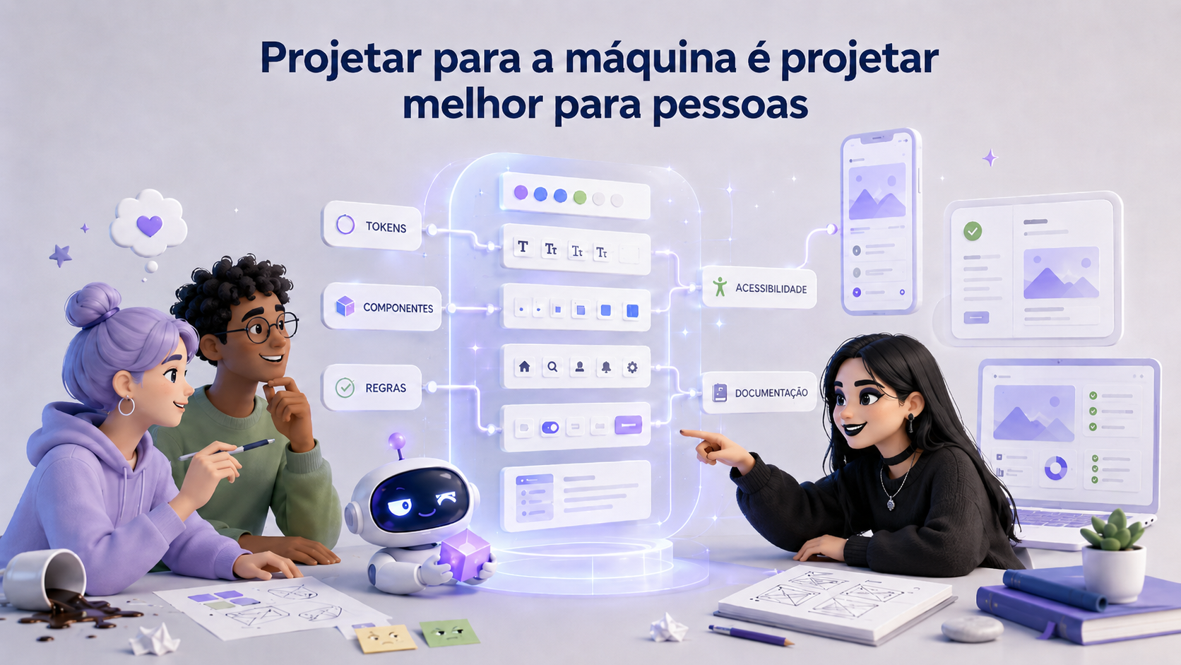 Design System e IA: por que a máquina precisa de contexto para não alucinar interfaces