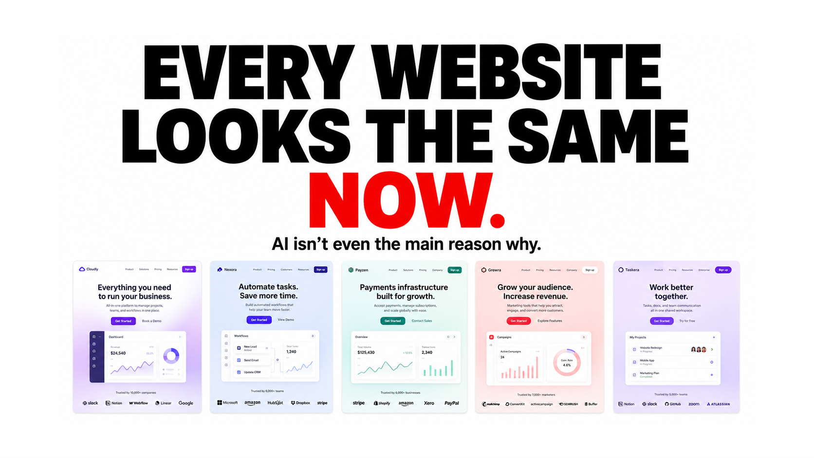 Every Website Looks the Same Now. And AI Isn’t Even the Main Reason Why.