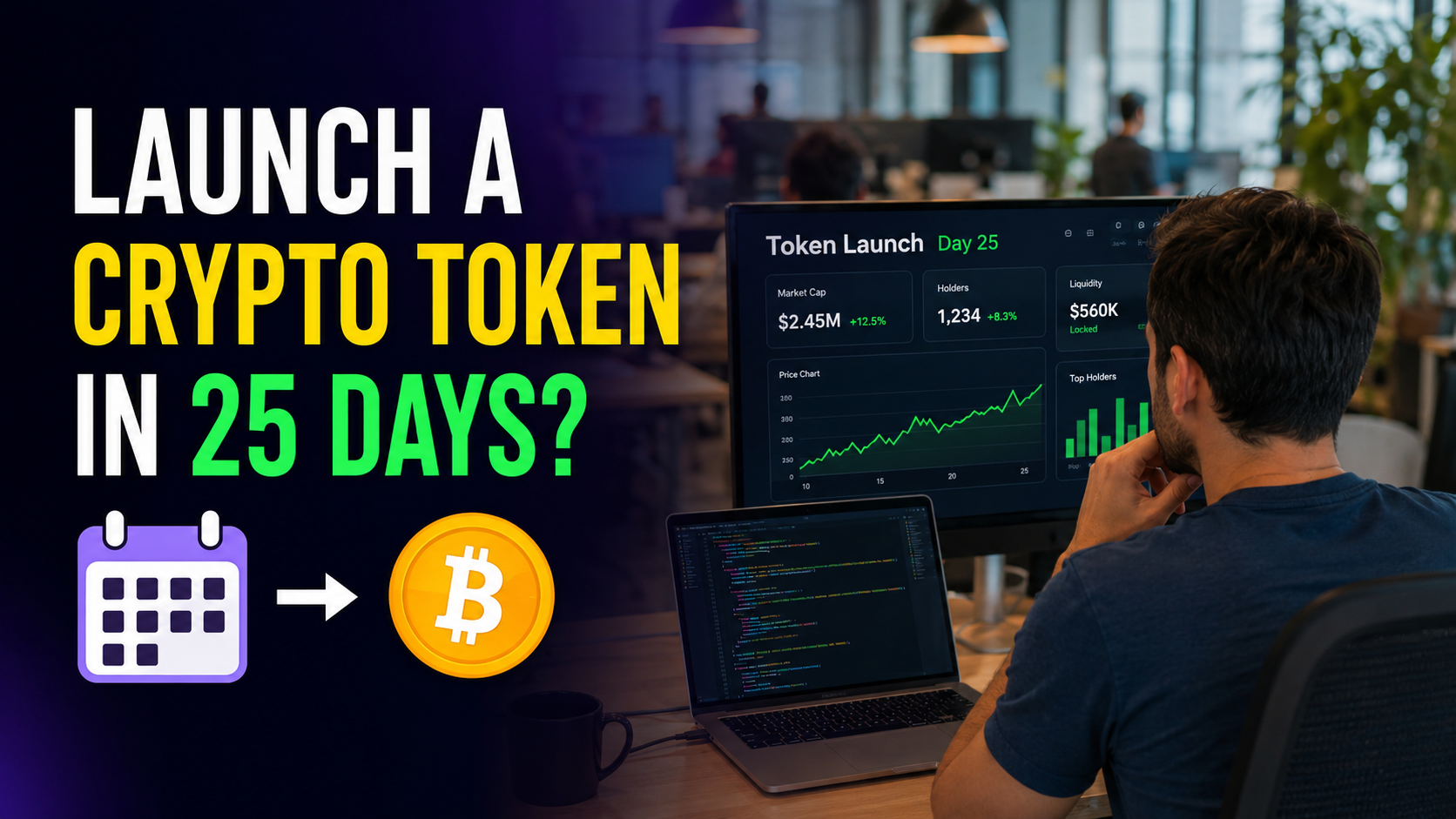 Some companies launch crypto tokens in about 25 days.