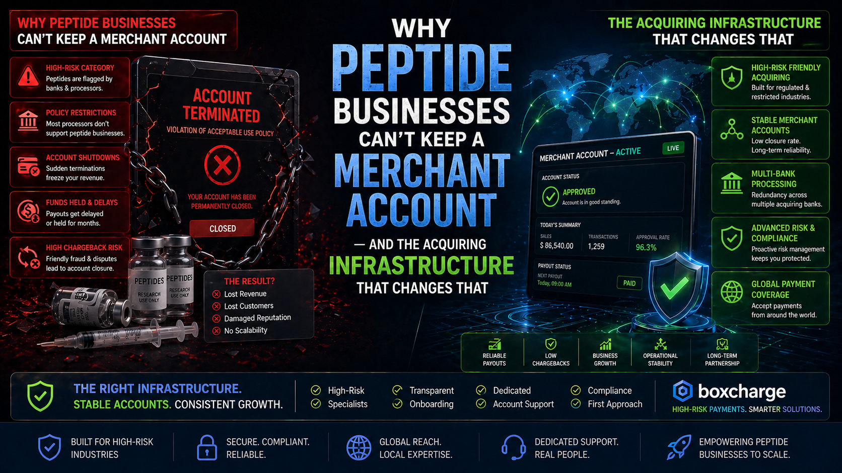 Why Peptide Businesses Can’t Keep a Merchant Account — And the Acquiring Infrastructure That…