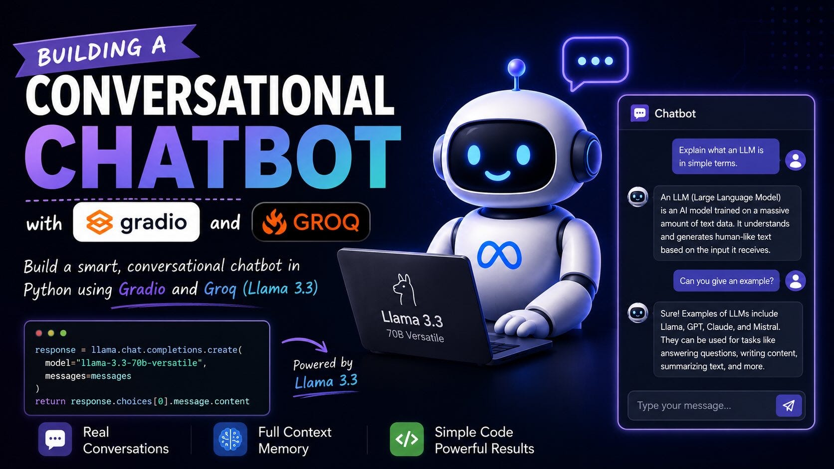 Building a Conversational Chatbot with Gradio and Groq