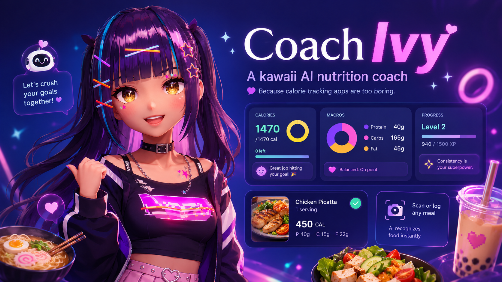 I Built a Kawaii AI Nutrition Coach Because Calorie Tracking Apps Are Too Boring