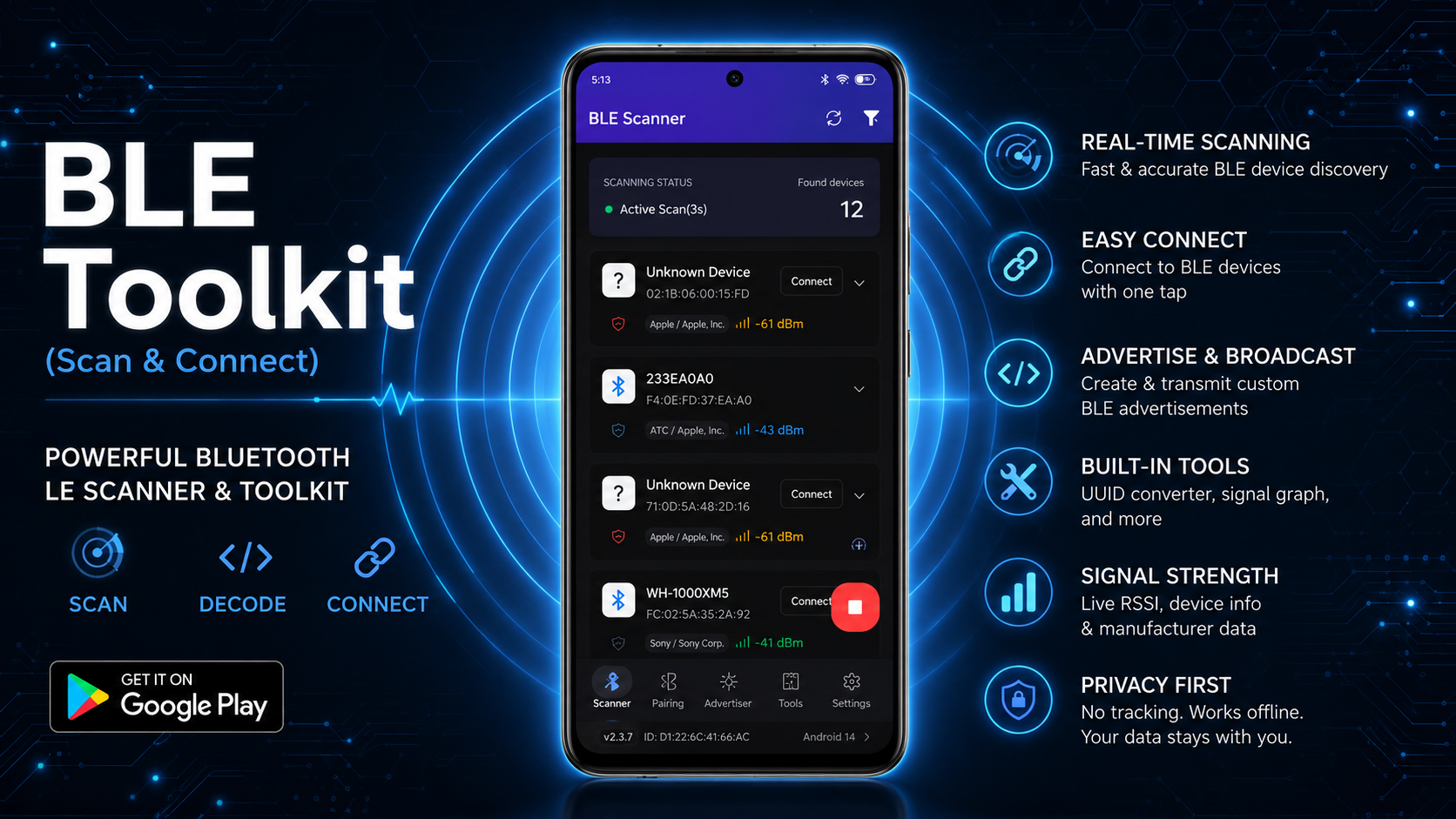 BLE Toolkit: Turn Your Android Phone Into a Professional Bluetooth Analyzer