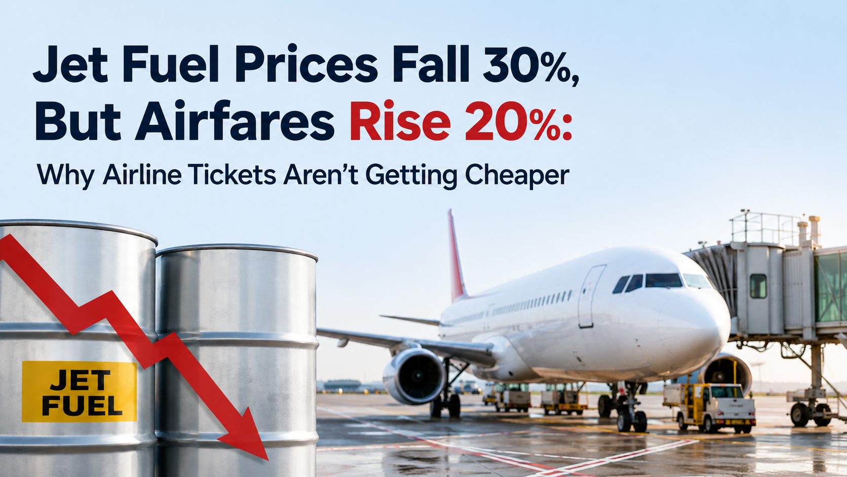 Jet Fuel Prices Fall 30% But Airfares Rise 20%: Why Airline Tickets Ar Jet Fuel Prices Fall 30% But Airfares Rise 20%: Why Airline Tickets Ar