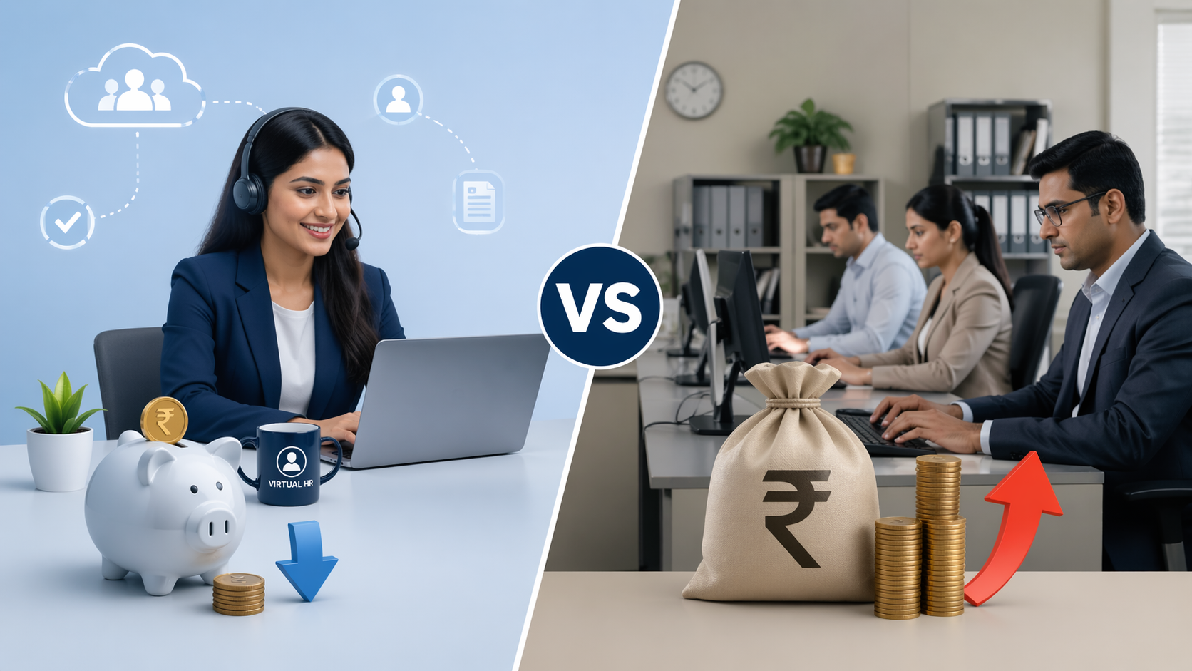 Cost of Virtual HR Department vs In-House HR in India