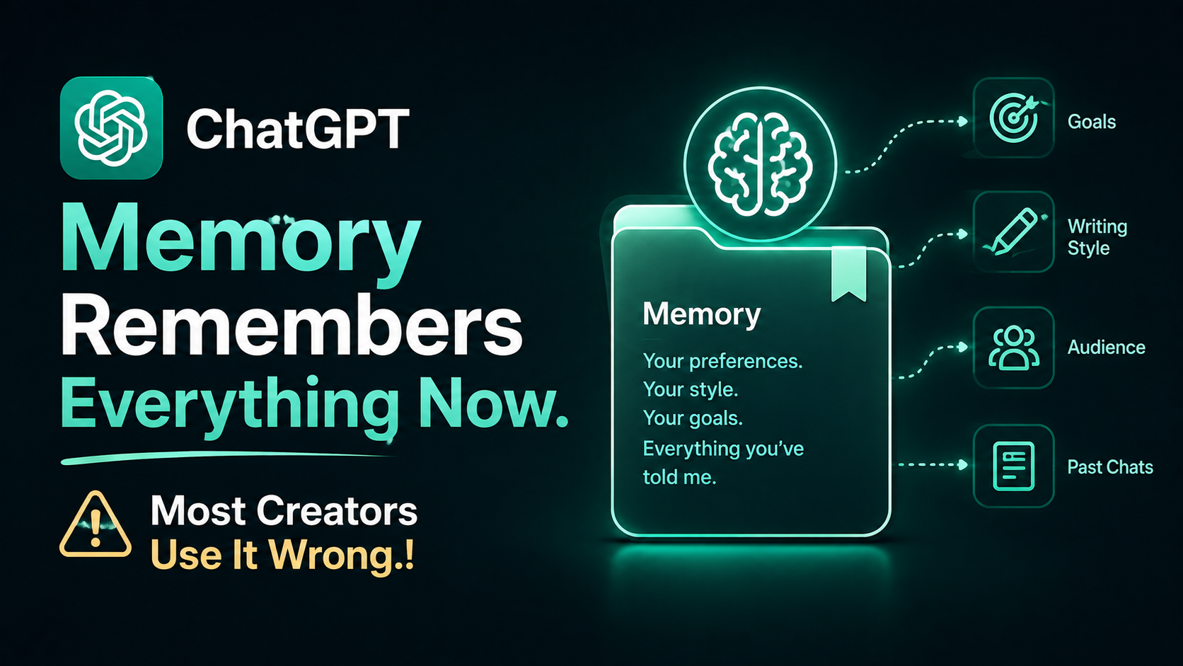 ChatGPT Memory Remembers Everything Now. Most Creators Use It Wrong!