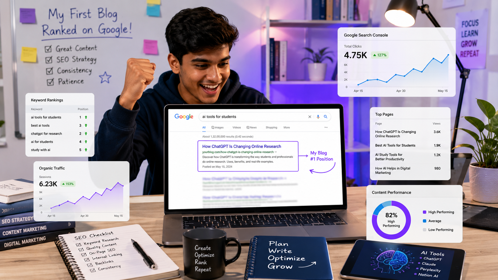 How I Ranked My First Blog on Google: Lessons Every Beginner Blogger Should Know