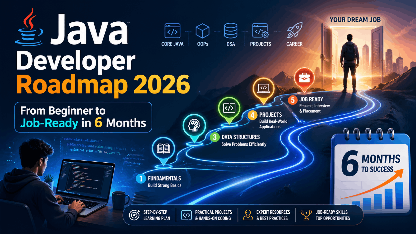 Java Developer Roadmap 2026: From Beginner to Job-Ready in 6 Months