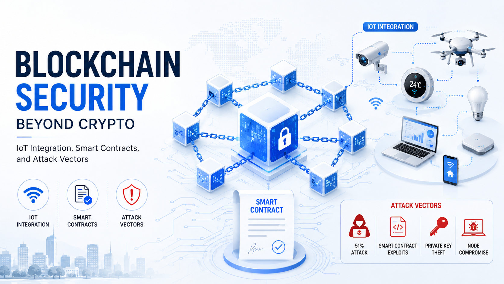 Blockchain Security Beyond Crypto: IoT Integration, Smart Contracts, and Attack Vectors