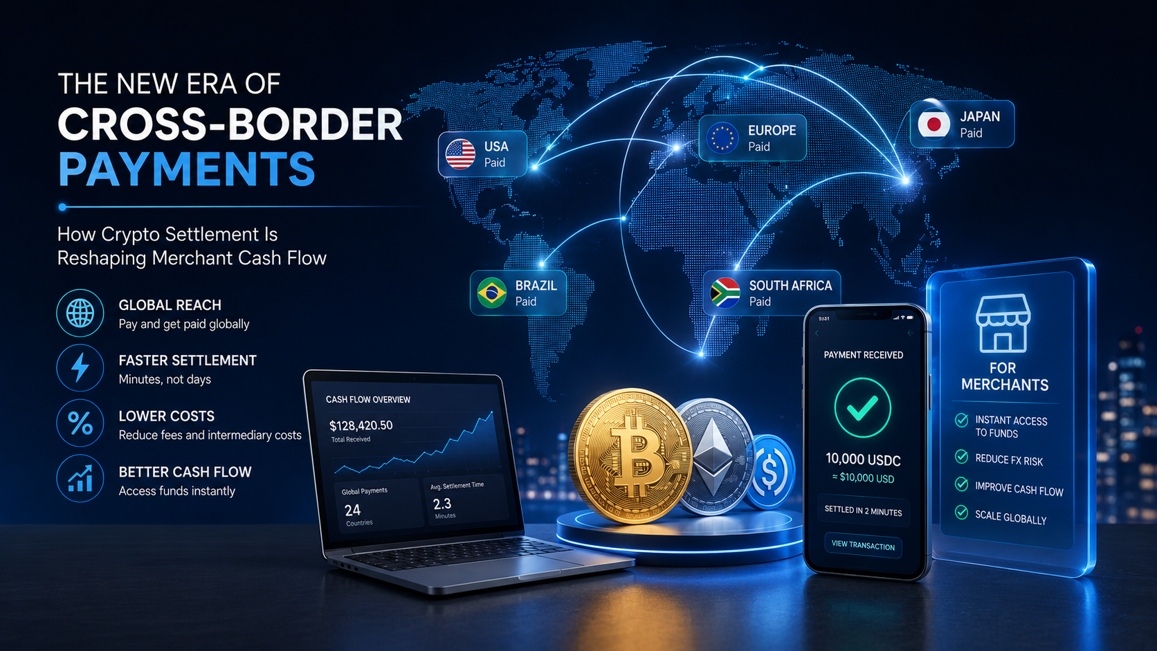 The New Era of Cross-Border Payments: How Crypto Settlement Is Reshaping Merchant Cash Flow