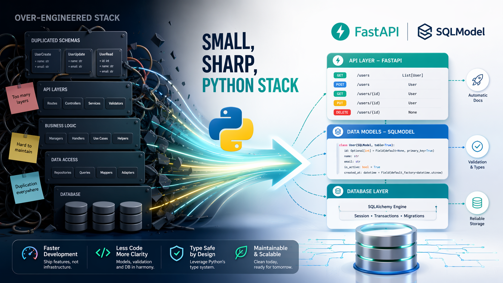 SQLModel, FastAPI, and the Return of the Small, Sharp Python Stack